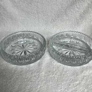 Vintage Princess House lead Crystal dishes, set of 2 - one is divided